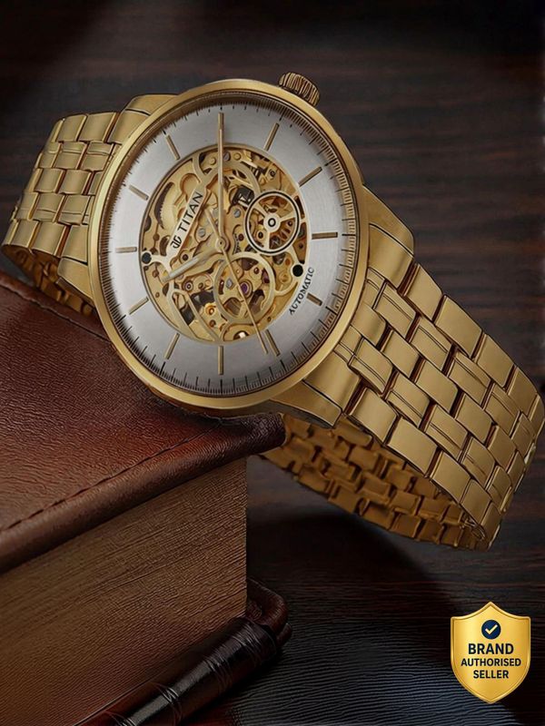 Titan golden heart titan automatic analog watch  - for men - M Y V E L O R A