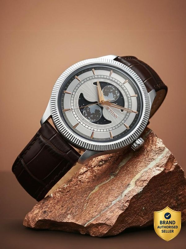 Titan titan stellar titan stellar quartz silver round dial men's watch / analog watch  - for men - M Y V E L O R A