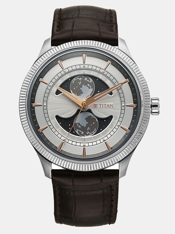 Titan titan stellar titan stellar quartz silver round dial men's watch / analog watch  - for men - M Y V E L O R A