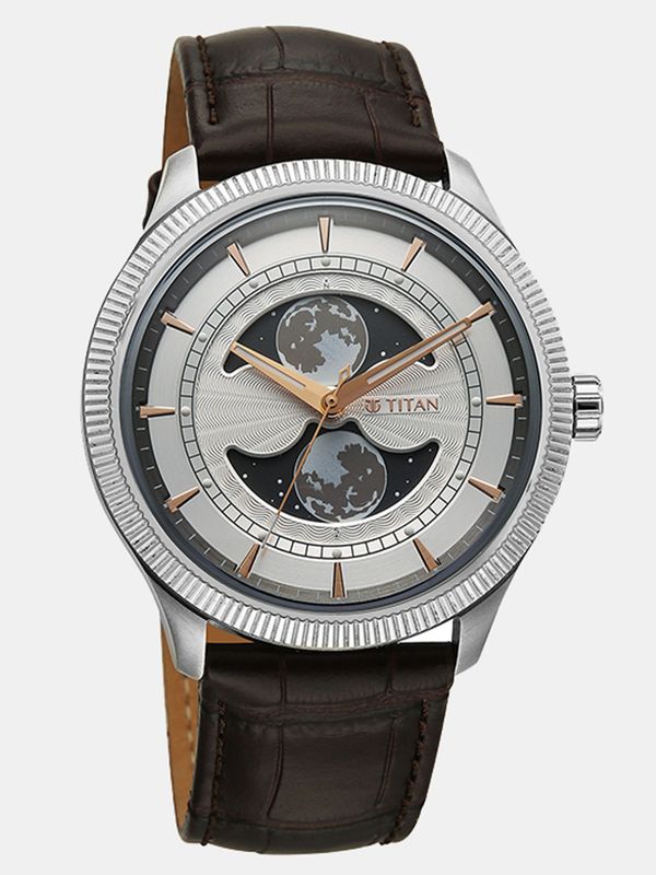 Titan titan stellar titan stellar quartz silver round dial men's watch / analog watch  - for men - M Y V E L O R A