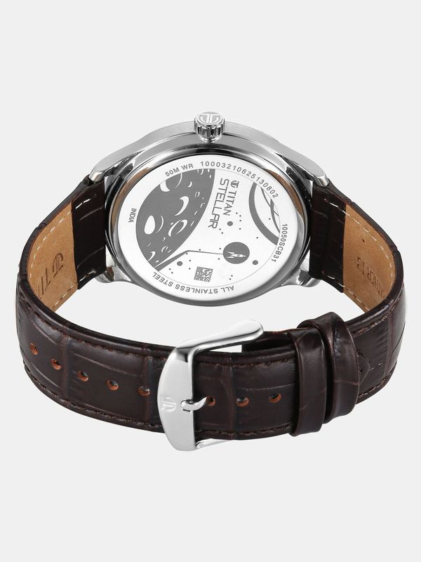 Titan titan stellar titan stellar quartz silver round dial men's watch / analog watch  - for men - M Y V E L O R A