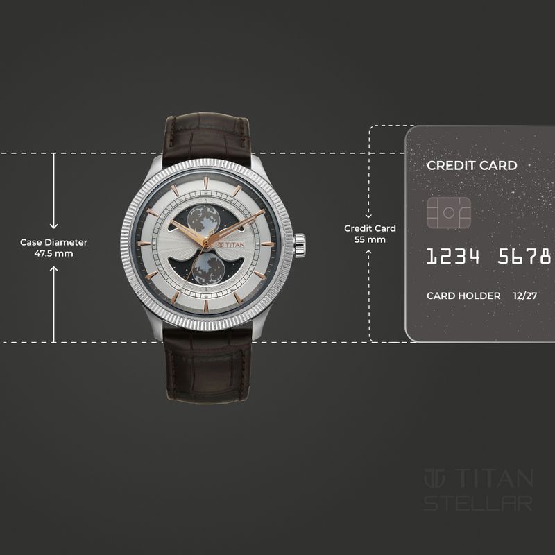 Titan titan stellar titan stellar quartz silver round dial men's watch / analog watch  - for men - M Y V E L O R A