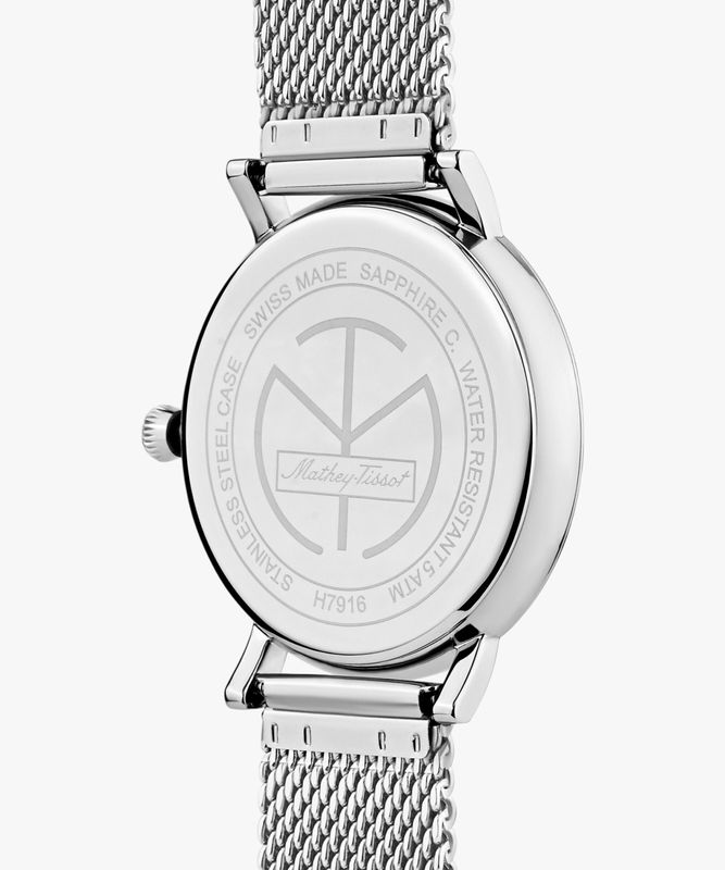 Mathey-tissot swiss made silver dial classic analog watch  - for men - M Y V E L O R A