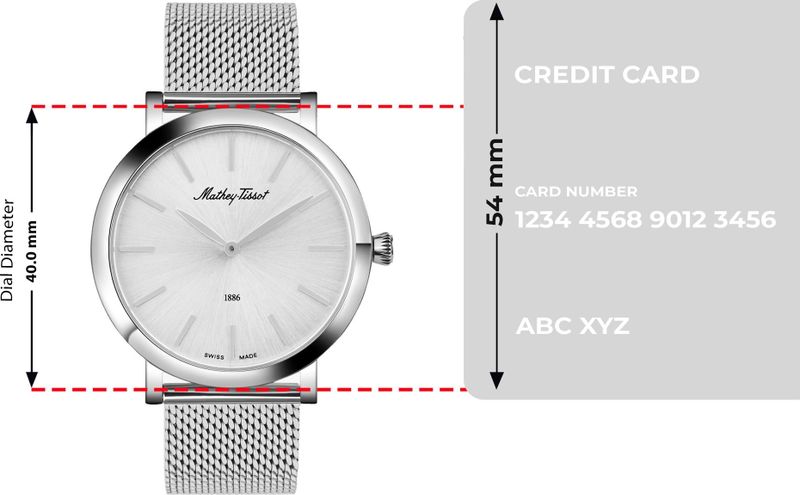 Mathey-tissot swiss made silver dial classic analog watch  - for men - M Y V E L O R A