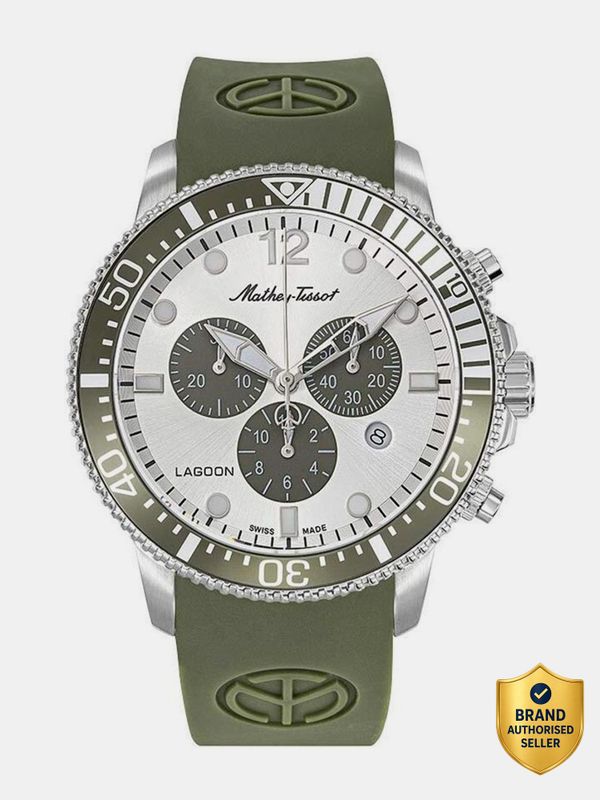 Mathey-tissot h123chlgv swiss made silver dial analog watch  - for men - M Y V E L O R A