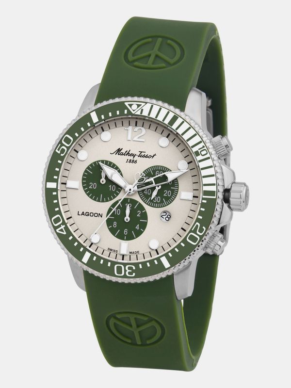 Mathey-tissot h123chlgv swiss made silver dial analog watch  - for men - M Y V E L O R A