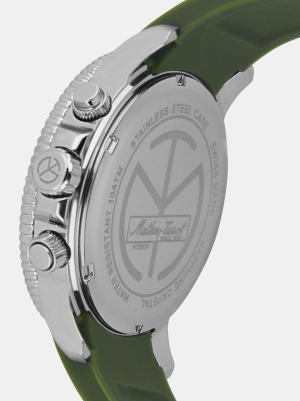 Mathey-tissot h123chlgv swiss made silver dial analog watch  - for men - M Y V E L O R A