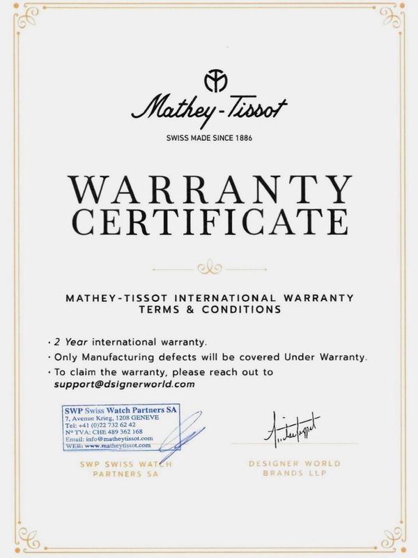 Mathey-tissot h123chlgv swiss made silver dial analog watch  - for men - M Y V E L O R A