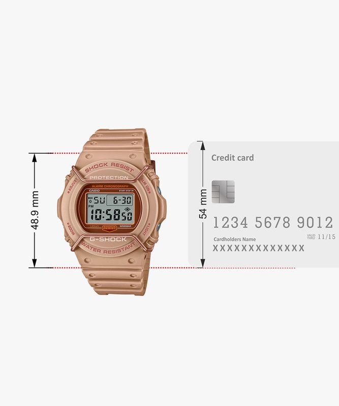 Casio dw-5700pt-5dr g-shock digital watch  - for men - M Y V E L O R A