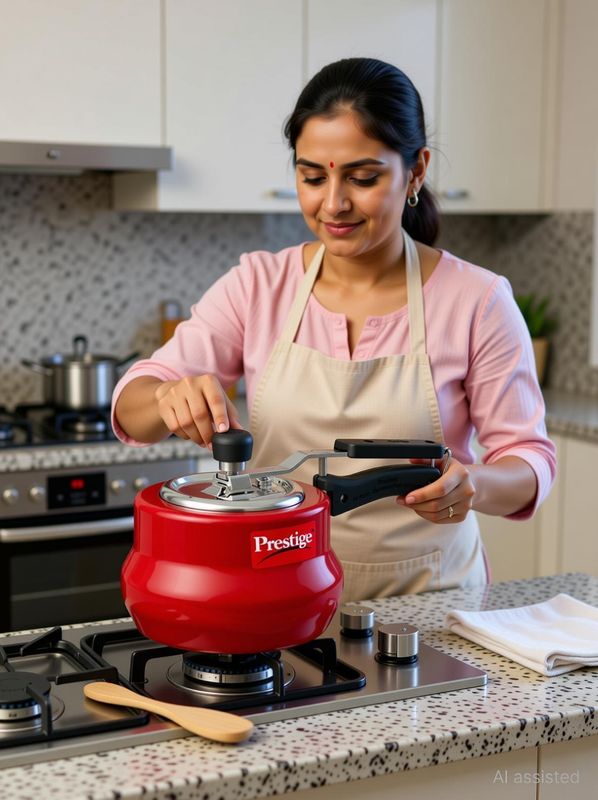 Prestige svachh nakshatra duo plus 2 l inner lid induction bottom pressure cooker - M Y V E L O R A