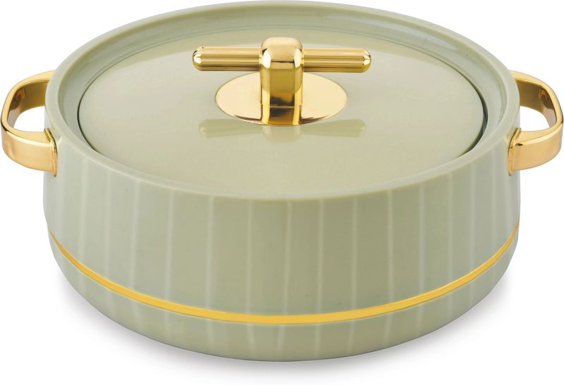 Blal deluxe decor 3000 inner stainless steel insulated casserole green gold thermoware casserole - M Y V E L O R A