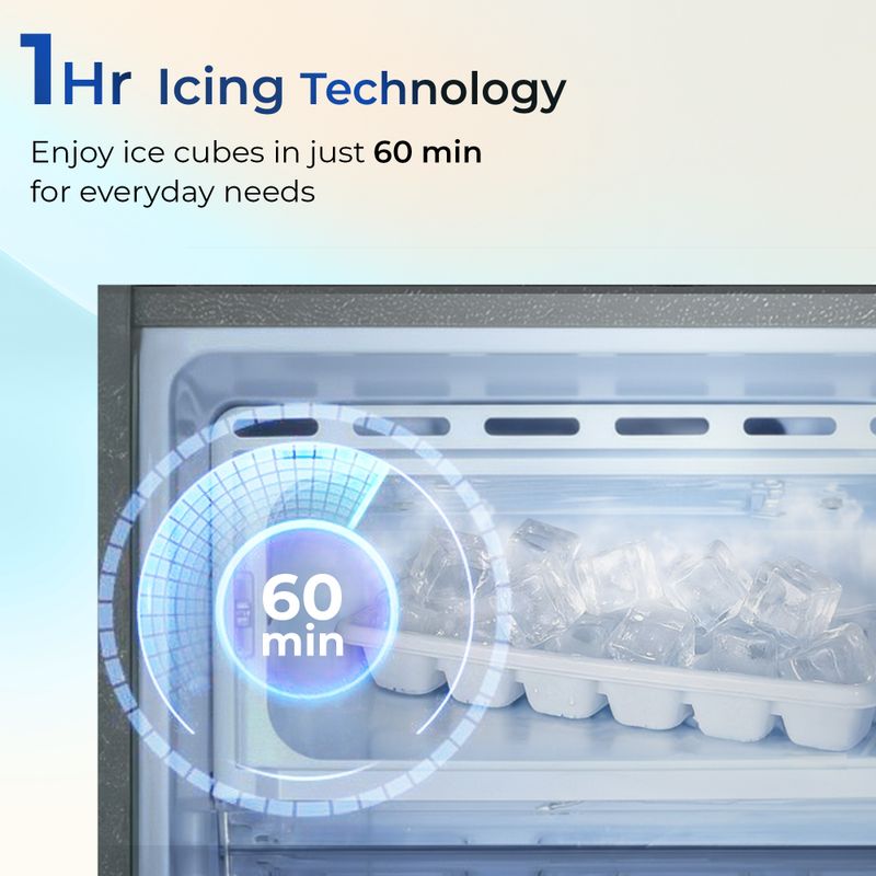 Haier 190 l direct cool single door 2 star refrigerator  with fast ice making, easy clean back, large vegetable box ( 2026 model) - M Y V E L O R A