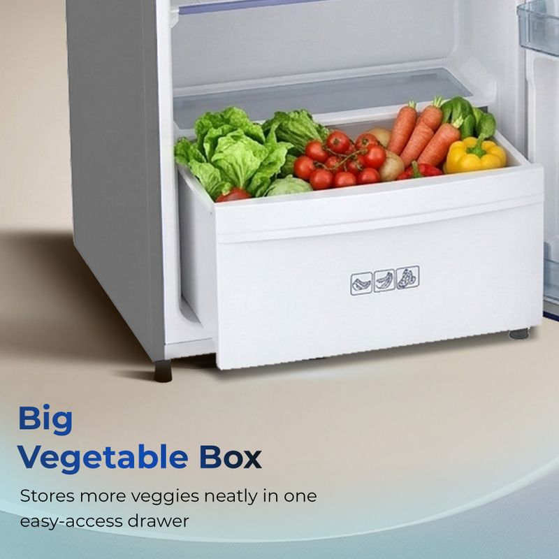 Haier 165 l direct cool single door 1 star refrigerator  with diamond edge freezing technology, easy clean back, large vegetable box ( 2026 model) - M Y V E L O R A