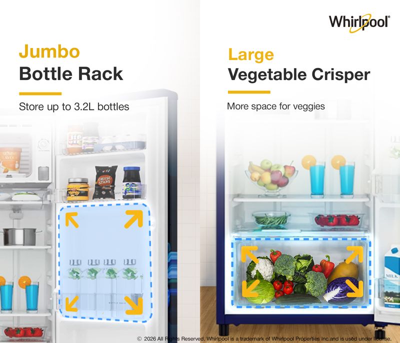 Whirlpool 192 l direct cool single door 4 star refrigerator  with 4 star refrigerator, upto 12 hour cooling retention, fridge - M Y V E L O R A