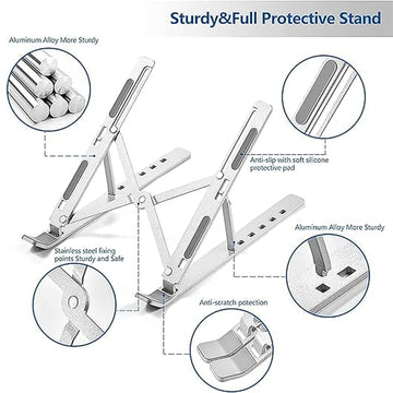 Adjustable Laptop Stand – Ergonomic Foldable Aluminum Design - M Y V E L O R A