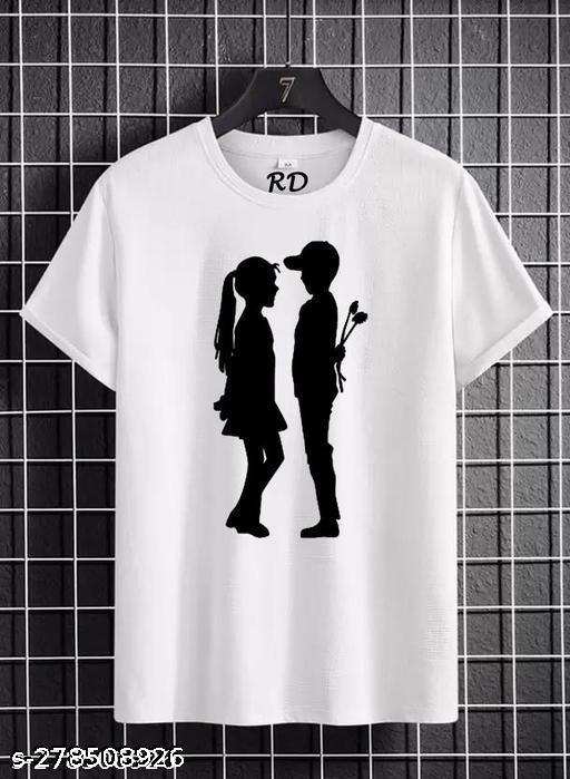 Trendy Round Neck Redesign Printed Polyester Tshirt For Men - M Y V E L O R A