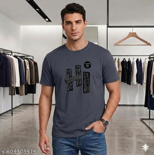 KEESOR Men Tshirt|Men Printed Round neck Tshirt|Men Graphic print Tshirt - M Y V E L O R A