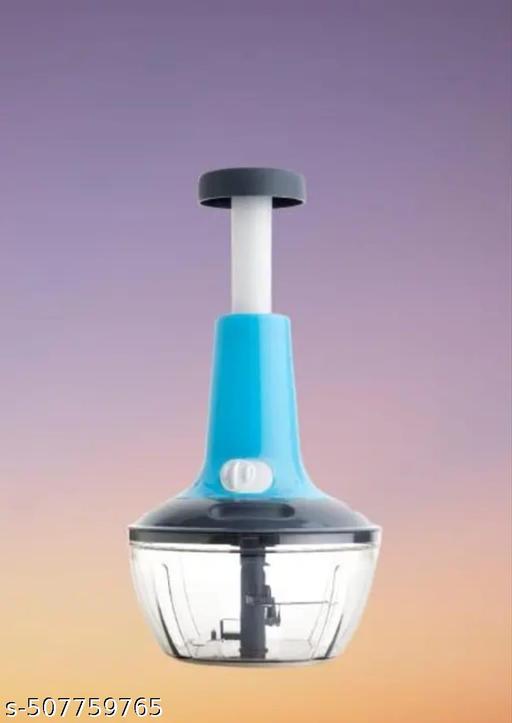 Manual Press Fruit & Vegetable Chopper (650-ML) Vegetable & Fruit Chopper (1) - M Y V E L O R A