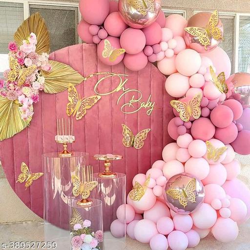 12pcs 3D Gorgeous Shiny Gold Butterflys Stickers with Sticking Pads- (Golden, Set of 12) - M Y V E L O R A