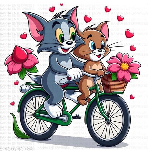 'Kanha Enterprise' cartoons tom and jerry wall sticker - M Y V E L O R A