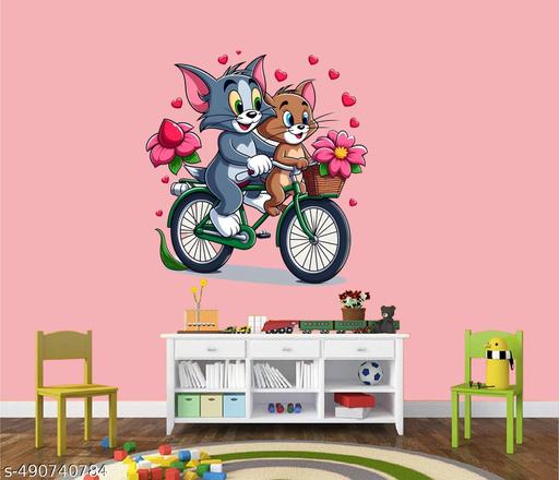 'Kanha Enterprise' cartoons tom and jerry wall sticker - M Y V E L O R A
