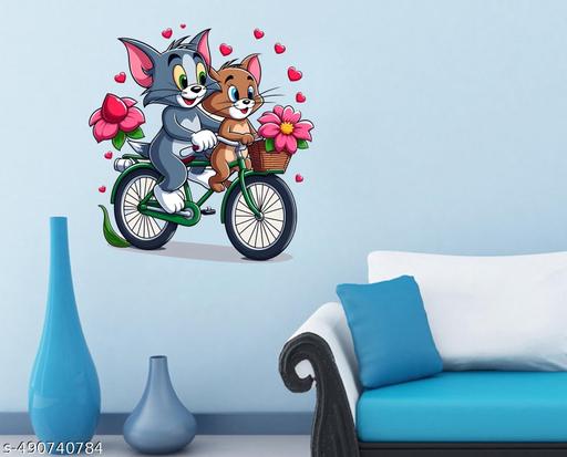 'Kanha Enterprise' cartoons tom and jerry wall sticker - M Y V E L O R A