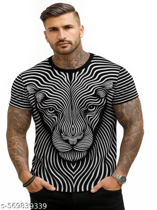 Zebra Roar | Lion Face Graphic Tee | Roaring Stripes | Animal Fusion T-shirt - M Y V E L O R A