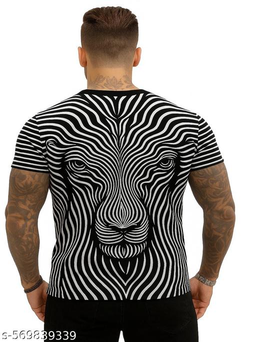 Zebra Roar | Lion Face Graphic Tee | Roaring Stripes | Animal Fusion T-shirt - M Y V E L O R A