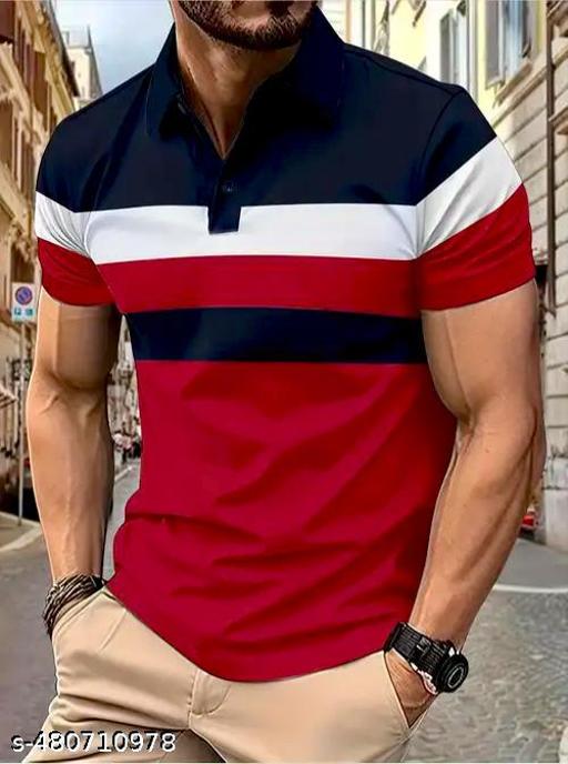 Men's Color Block T-shirts Shirt, Half Sleeves, Summer,Casual Half Sleeve Shirt For Outdoor, Gym Wear, Tshirt - M Y V E L O R A