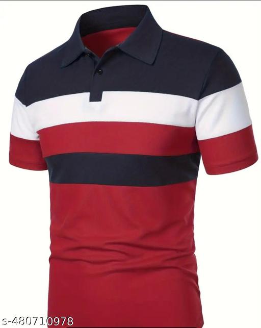 Men's Color Block T-shirts Shirt, Half Sleeves, Summer,Casual Half Sleeve Shirt For Outdoor, Gym Wear, Tshirt - M Y V E L O R A