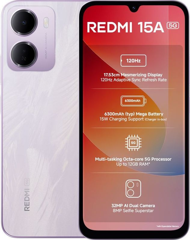 Redmi 15a (amaze purple, 128 gb) - M Y V E L O R A