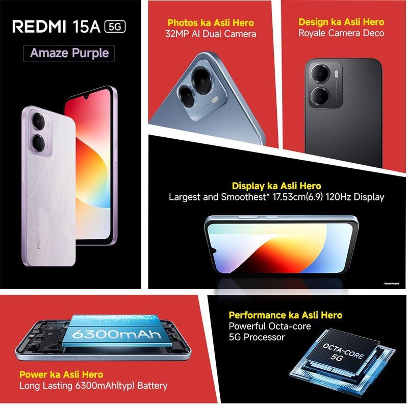 Redmi 15a (amaze purple, 128 gb) - M Y V E L O R A