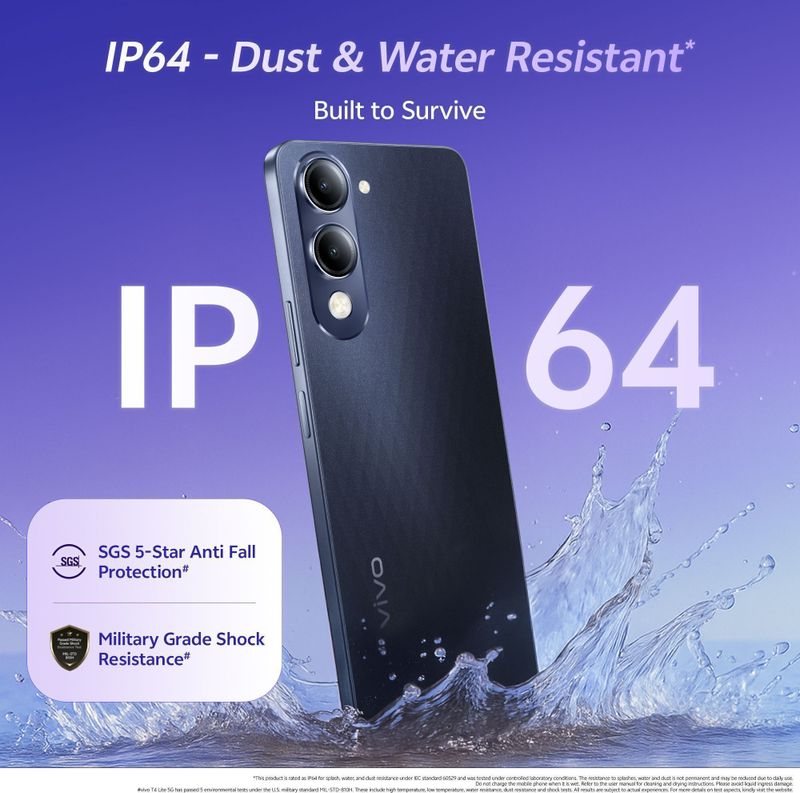 Vivo t4 lite 5g (prism blue 2026) ( 4gb 128gb) - M Y V E L O R A