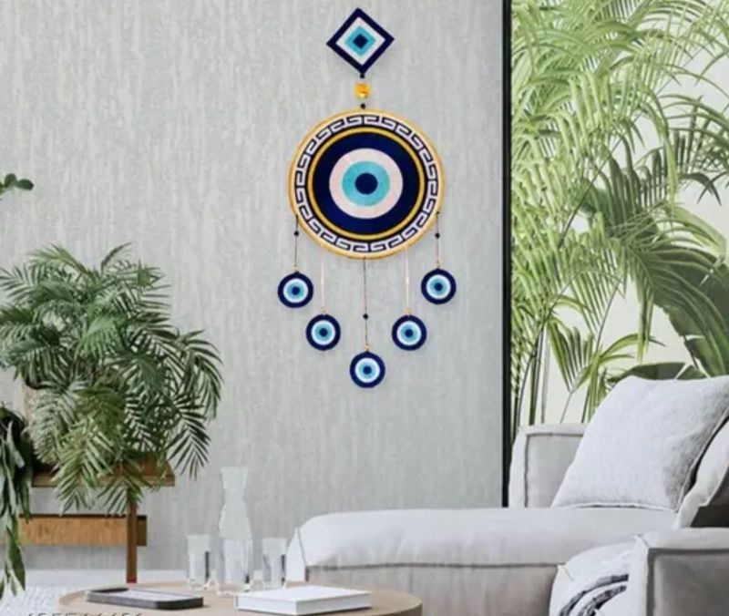 Unnatitimes evil eyes home decor & wall decor wooden wall hanging items - M Y V E L O R A