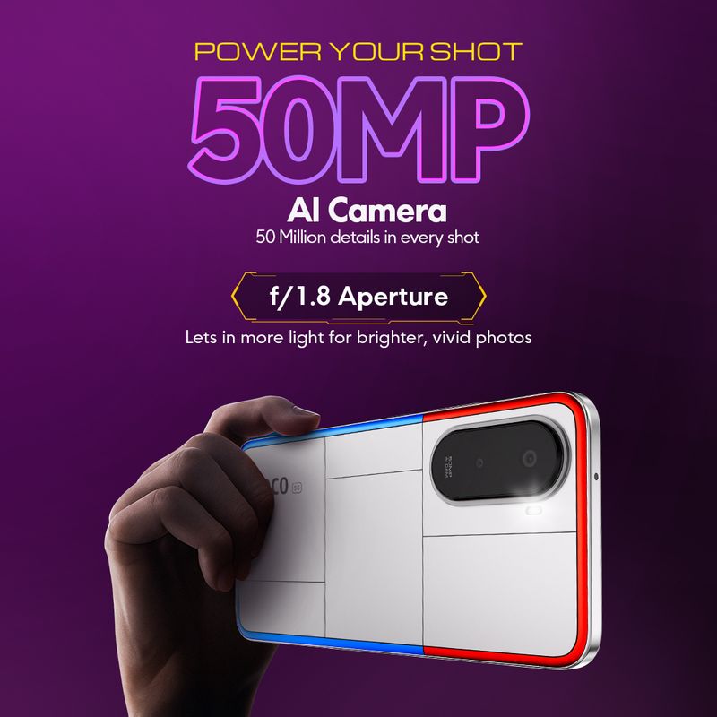 Poco m7 plus 5g (aqua blue, 128 gb) - M Y V E L O R A