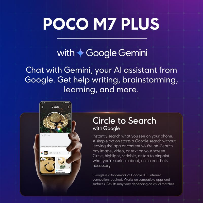 Poco m7 plus 5g (aqua blue, 128 gb) - M Y V E L O R A