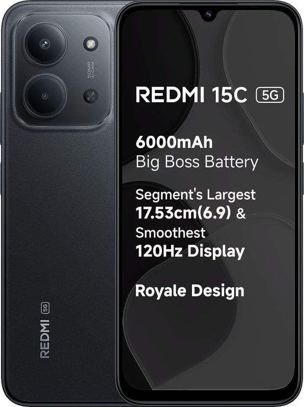 Redmi 15c 5g (midnight black, 128 gb) - M Y V E L O R A
