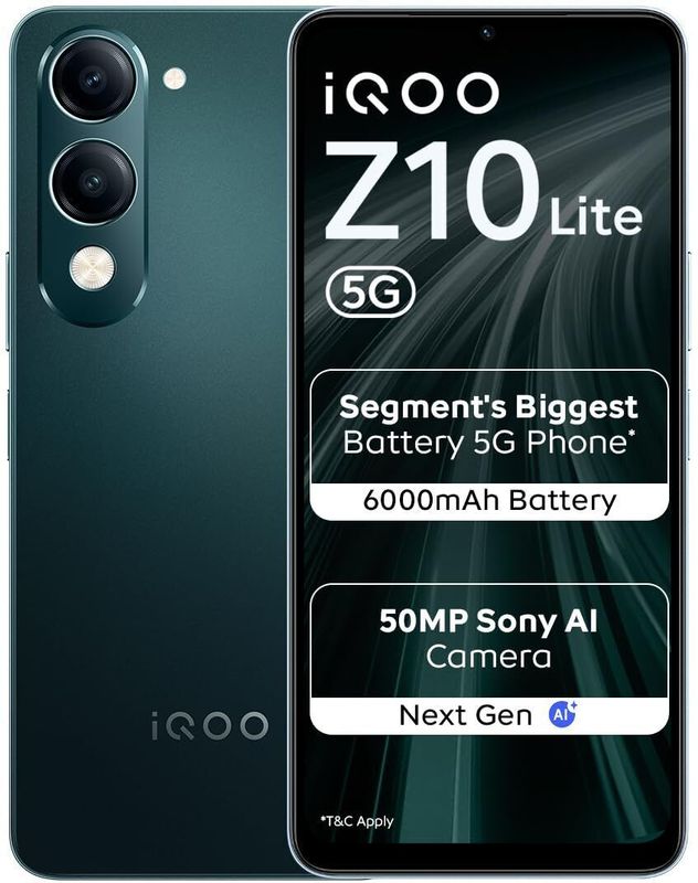 Iqoo z10 lite 5g (cyber green, 64 gb) - M Y V E L O R A