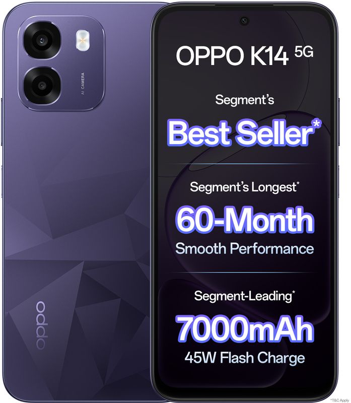 Oppo k14 5g (prism violet, 128 gb) - M Y V E L O R A