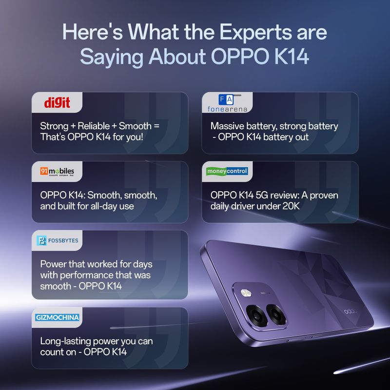 Oppo k14 5g (prism violet, 128 gb) - M Y V E L O R A
