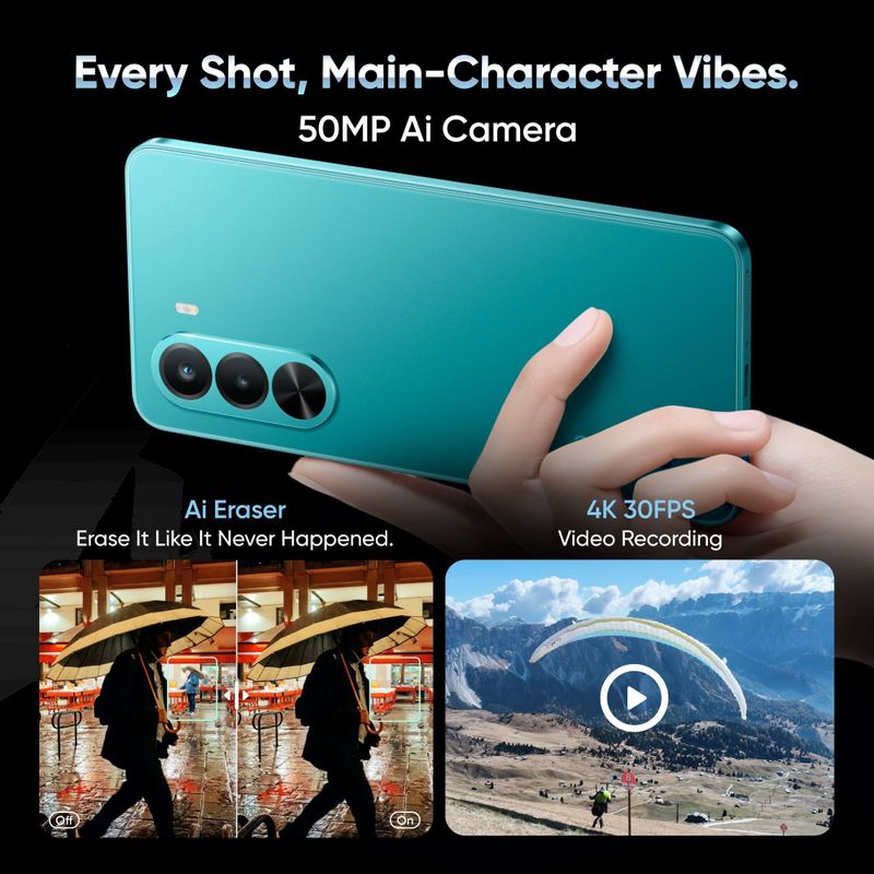 Realme p4x 5g (matte silver, 128 gb) - M Y V E L O R A