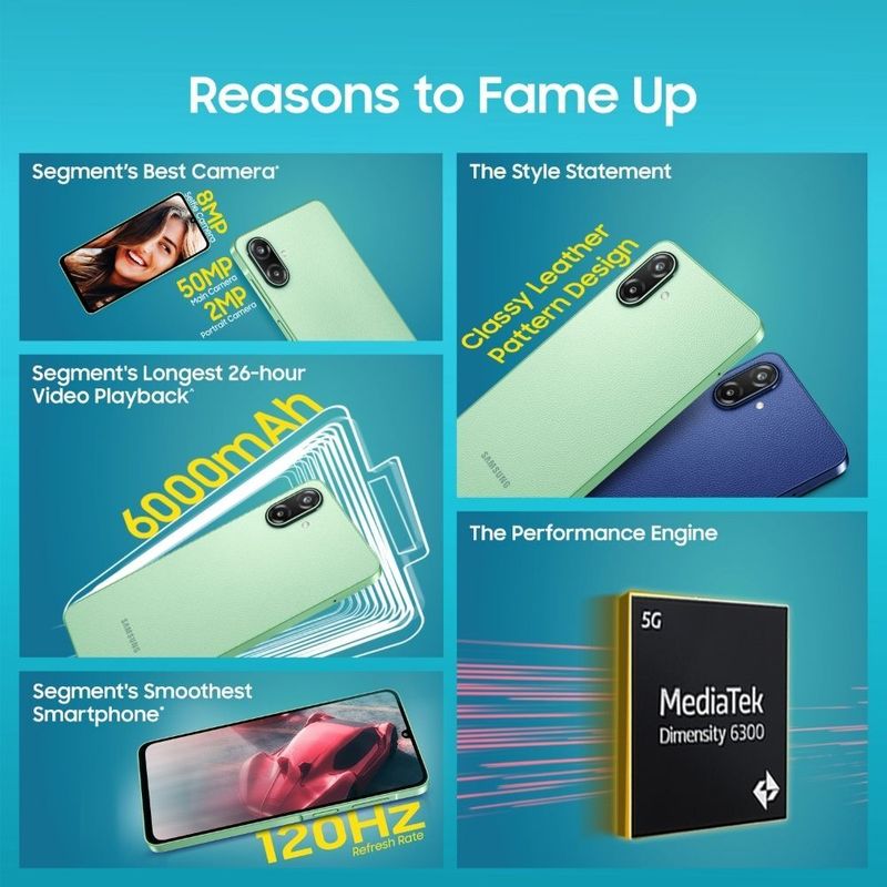 Samsung galaxy f70e 5g (limelight green, 128 gb) - M Y V E L O R A