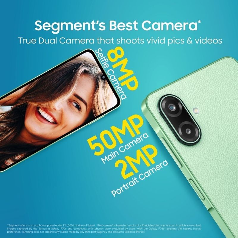 Samsung galaxy f70e 5g (limelight green, 128 gb) - M Y V E L O R A