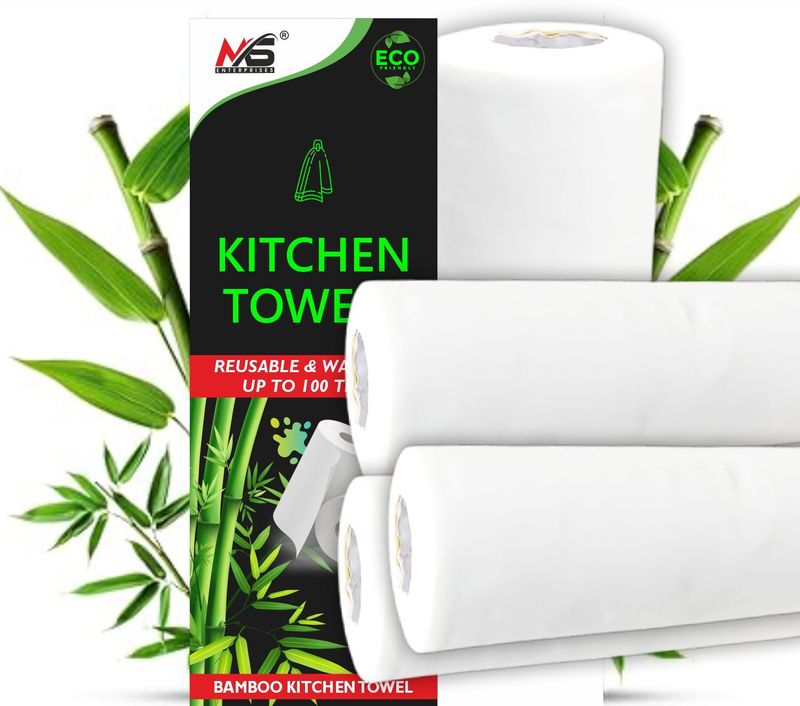 Ms enterprises sustainable bamboo reusable kitchen towel roll - M Y V E L O R A