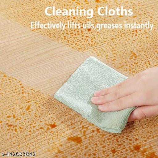 KBKM   Microfiber Cleaning and Drying Wipes, Pack of 20 (Multi color) Lint Free Cloth, Washable All Purpose Wash Cloth for Kitchen, Car, House, Office Multicolor - M Y V E L O R A