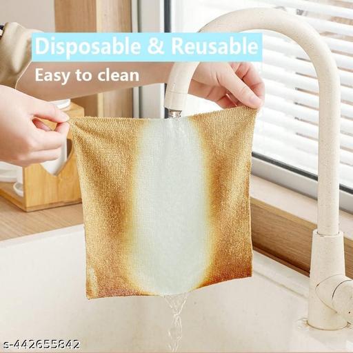 KBKM   Microfiber Cleaning and Drying Wipes, Pack of 20 (Multi color) Lint Free Cloth, Washable All Purpose Wash Cloth for Kitchen, Car, House, Office Multicolor - M Y V E L O R A