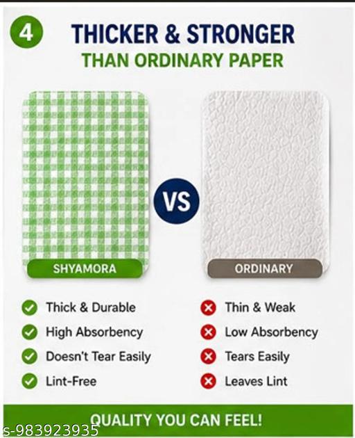 Absorbent Kitchen Tissue Roll Pack of 2 - M Y V E L O R A