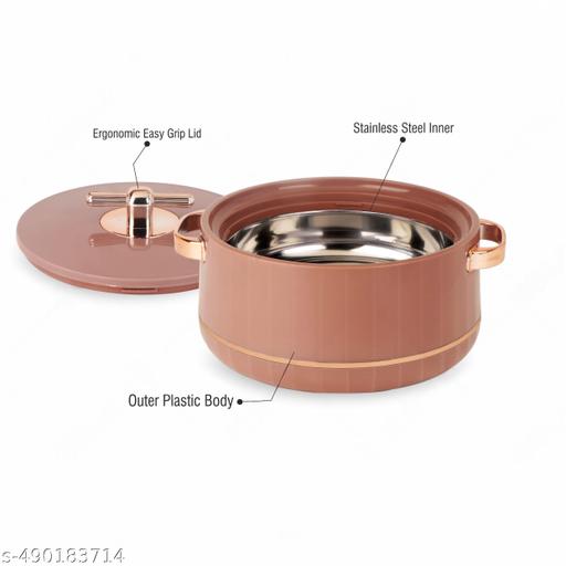 Deluxe Decor 3000 Inner Stainless Steel Insulated Casserole Brown - M Y V E L O R A
