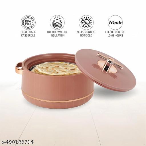 Deluxe Decor 3000 Inner Stainless Steel Insulated Casserole Brown - M Y V E L O R A