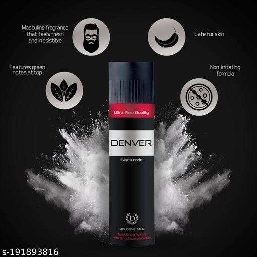 Black Code Premium Body Talc ( 300 g)   Talcum Powder - M Y V E L O R A